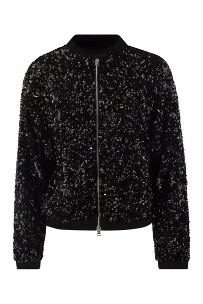 Herno Bomber Jacket With Sequins