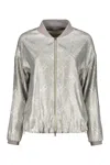 Herno Bomber Jacket With Zip Closure In White