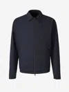 Herno High Collar Bomber Jacket With Side Pockets In Midnight Blue