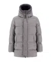 Herno Bomber Lungo Cashmere Seta In Blue