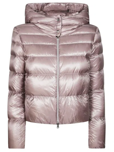 Herno Bomber Nylon Croped In Pink