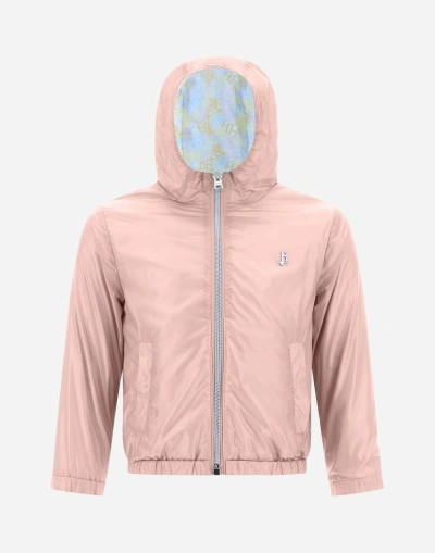 Herno Bomber Jacket In Nylon Ultralight And New H Baby In Light Pink
