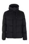 Herno Bomper Uin Cashmere And Silk Down Jacket In Black