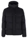 Herno Bomper Uin Cashmere And Silk Down Jacket In Navy