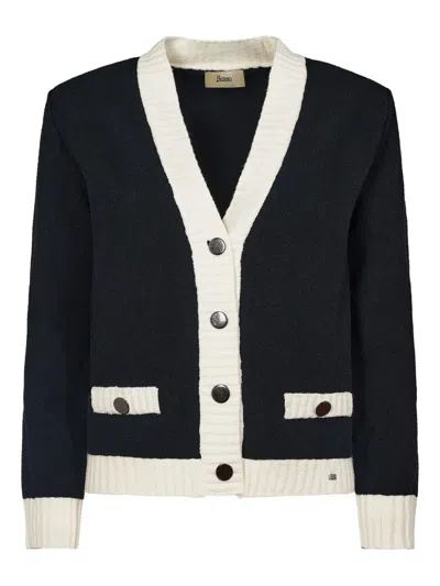 HERNO BOUCLÉ KNIT CARDIGAN