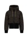 Herno Check-patterned Down Jacket In Black