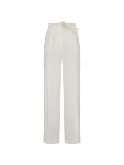 Herno Bow-detail Trousers In Neutral