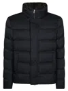 Herno Boxy Black Down Jacket With High Collar In Black