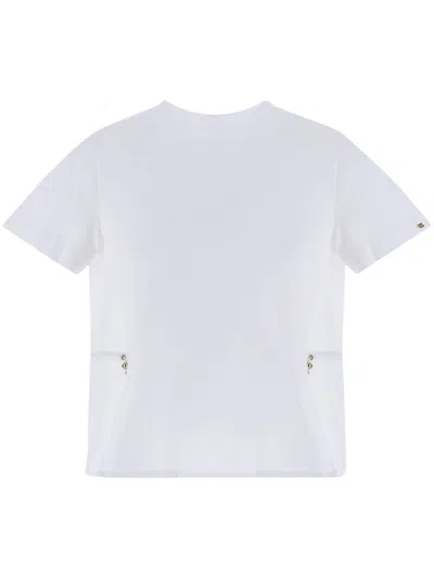 Herno T-shirt In Chic Cotton Jersey And New Techno Taffeta In White