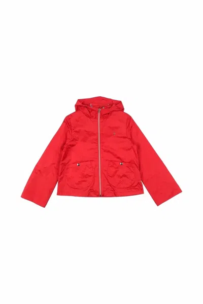 Herno Kids' Boys Hooded Full Zip Jacket In Red