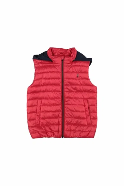 Herno Kids' Boys Quilted Hooded Vest In Rosso In Red