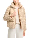 Herno Braided Zip Front Puffer Coat In Multi