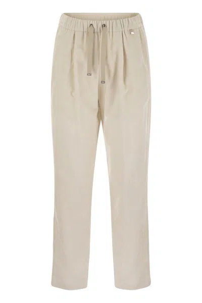 HERNO HERNO BRIGHT CORDUROY RESORT TROUSERS