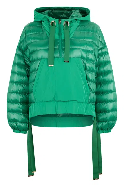 Herno Bright Green Down Jacket With Hood