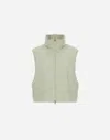 Herno Bright Linen Vest In Light Green