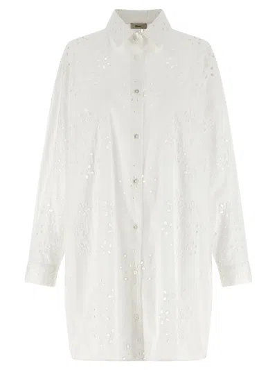 Herno Broderie Anglaise Blouse In White
