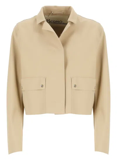 Herno First-act Pef Jacket In Brown