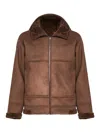 Herno Hooded Jacket With Front Pockets And Sleeves In Brown