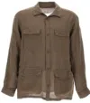 Herno Brown Classic Button Up Shirt In Brown