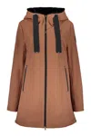 Herno Hooded Parka Jacket In Brown