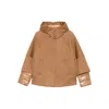 Herno Hooded Panelled Jacket In Brown