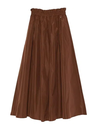 Herno Pleated Skirt In Burgundy
