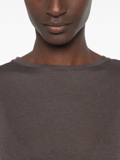 Herno Brown Lyocell Cotton Sweater