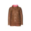 Herno Brown Polyamide Coat In Brown