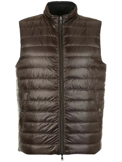 Herno Brown Polyamide Reversible Gilet