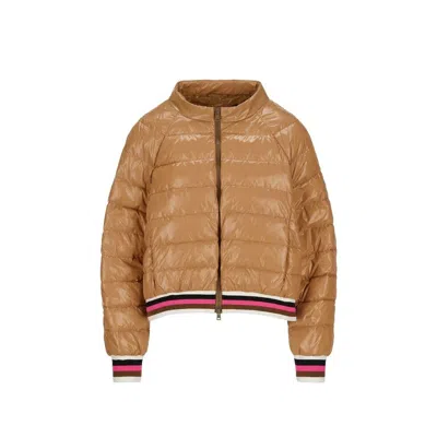 HERNO HERNO BROWN POLYAMIDE WOMEN'S COAT