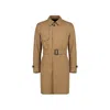 Herno Belted Single-breasted Coat In Brown