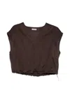 Herno Brown Polyester Modal Wool Blouse In Brown