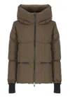 Herno Quilted Down Jacket With Hood And Pockets In Brown