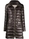 Herno Women Maria Midi Down Jacket In Brown