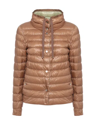 Herno Brown Reversible Quilted Down Jacket