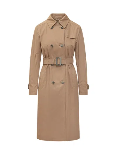 Herno Brown Shirt Collar Trench Coat