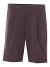 Herno Dark Brown Polyester Bermuda In Brown