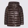 Herno Iconico Sofia Ultralight Bolero Coat In Brown