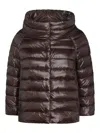 Herno Sofia Puffer Jacket In Marrón