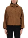 Herno Brown Solid Hood Jacket In Brown