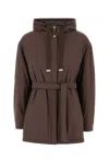 Herno Brown Stretch Nylon Jacket In Brown