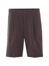 Herno Dark Brown Polyester Bermuda In Brown