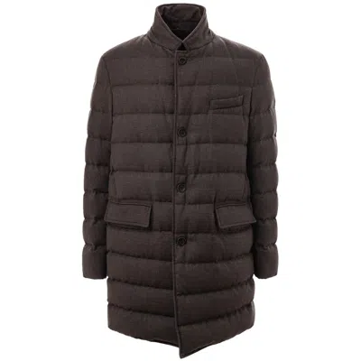 HERNO HERNO BROWN WOOL JACKETS & MEN'S COAT