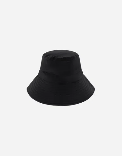 Herno Bucket Hat In 2 Layers Windstopper In Black