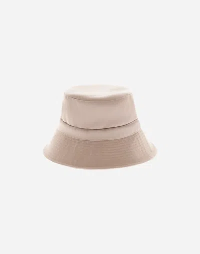 Herno Bucket Hat In Smart Gabardine In Neutral