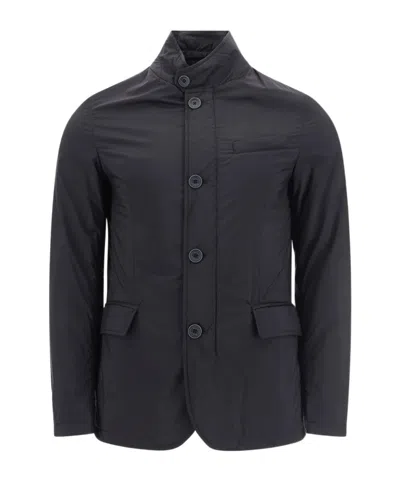 Herno Button Casual Jacket In Black