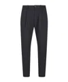 Herno Button Detailed Tapered Trousers In Black