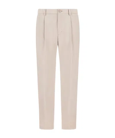 Herno Button Detailed Tapered Trousers In Neutral