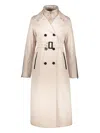 Herno Button Double-breasted Trench Coat In Neutral