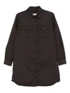 Herno Button-down Flap-pocket Shirt Coat In Brown